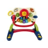 LEAN TOYS Cochecito bebé interactivo 3 en 1 con volante, sonido, melodías y motivos de animales