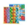 LEAN TOYS Pizarra magnética y de tiza 3 en 1, mesa azul para juegos