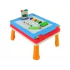LEAN TOYS Pizarra magnética y de tiza 3 en 1, mesa azul para juegos