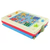 LEAN TOYS Pizarra magnética y de tiza 3 en 1, mesa azul para juegos