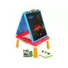LEAN TOYS Pizarra magnética y de tiza 3 en 1, mesa azul para juegos