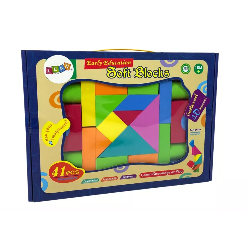 LEAN TOYS 41 bloques de construcción de espuma para niños