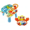 LEAN TOYS 4 en 1 cochecito-mesa de actividades-andador-triciclo para bebés azul