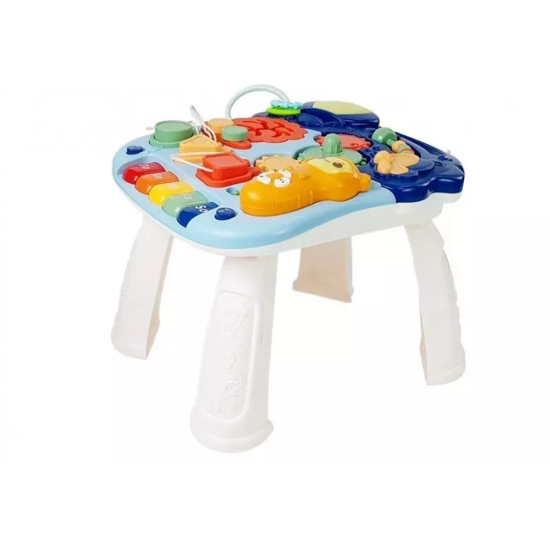 LEAN TOYS 7589 Andador interactivo con panel de mesa, andador 2 en 1 para bebé con luces, sonidos y panel de aprendizaje