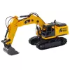 LEAN TOYS Excavadora RC oruga de 9 canales y 2,4 GHz con sonidos y luces LED, escala 1:14