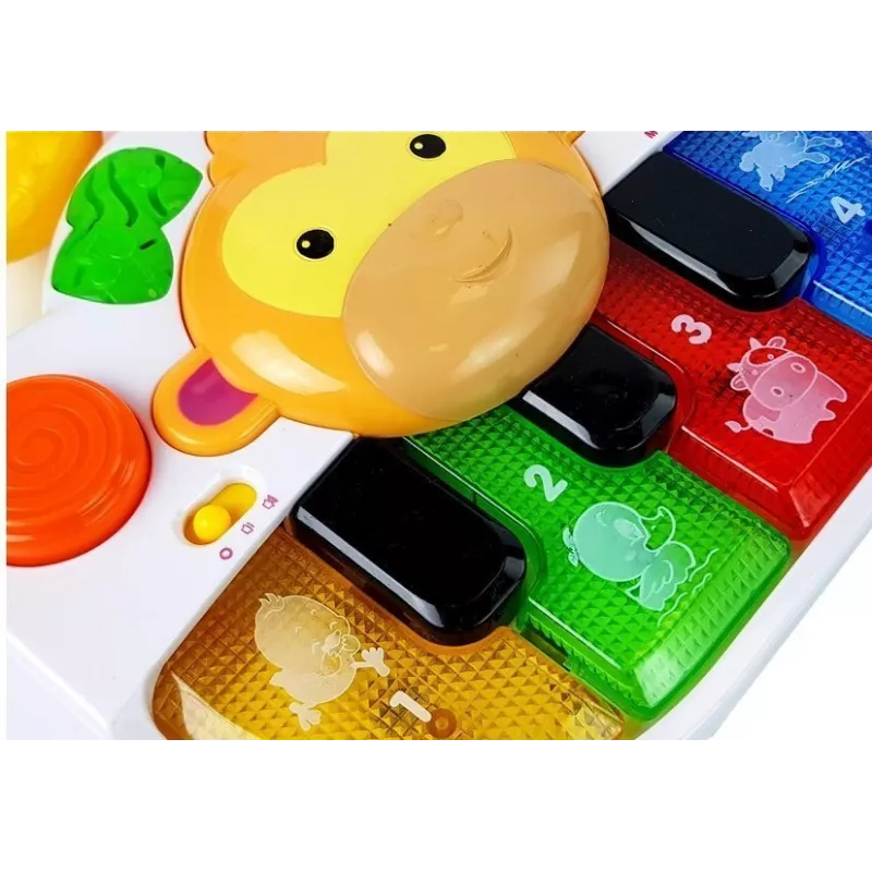 LEAN TOYS Piano con mono para bebé - Sonido y luz