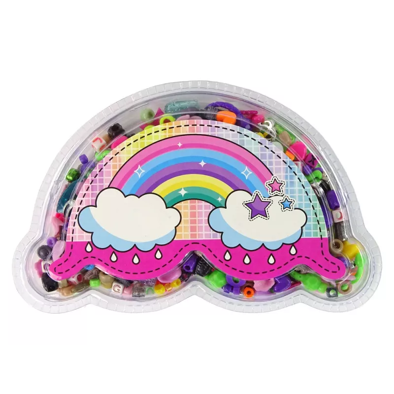 LEAN TOYS Set de cuentas de colores DIY bisutería