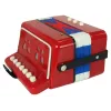 LEAN TOYS Acordeón para pequeños músicos – rojo, 7 teclas de tiple, diatónico, a partir de 3 años