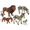 LEAN TOYS Animales salvajes de África león cebra familia set de figuras