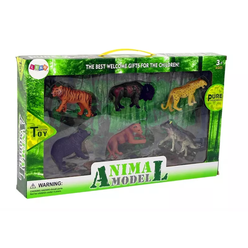LEAN TOYS Set de figuras de animales salvajes africanos oso tigre