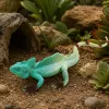 LEAN TOYS Agama Lizard Sailboat Figura de goma elástica realista 16 cm
