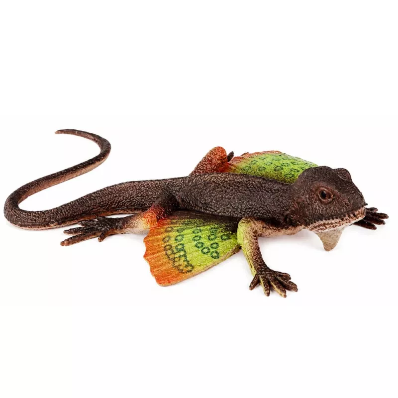 LEAN TOYS Agama Lizard Webbed Figura de goma elástica realista 13 cm