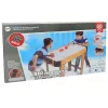 LEAN TOYS mesa de juego de air hockey con futbolín, 2 en 1, ventilador eléctrico, MDF, negro