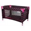 LEAN TOYS Alice Black con cama rosa para muñecas