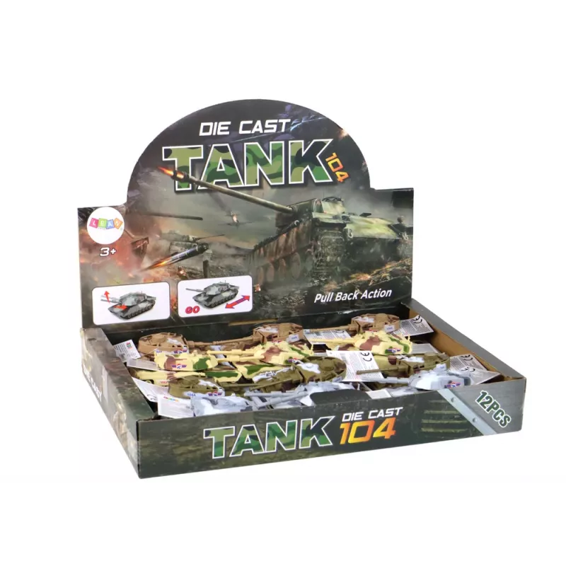 LEAN TOYS Tanque de Aluminio con Motor de Fricción, Varios Colores
