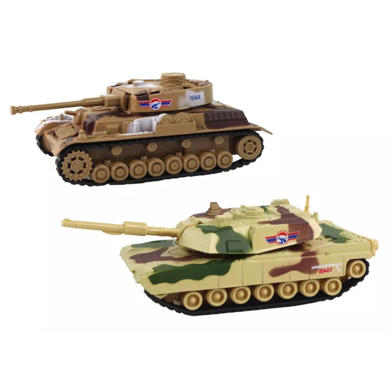 LEAN TOYS Tanque de Aluminio con Motor de Fricción, Varios Colores