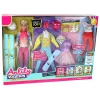 LEAN TOYS Muñeca Anlily niña con 4 accesorios de esquí deportivo