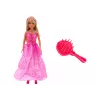 LEAN TOYS Muñeca princesa sirena Anlily con vestido rosa y cepillo