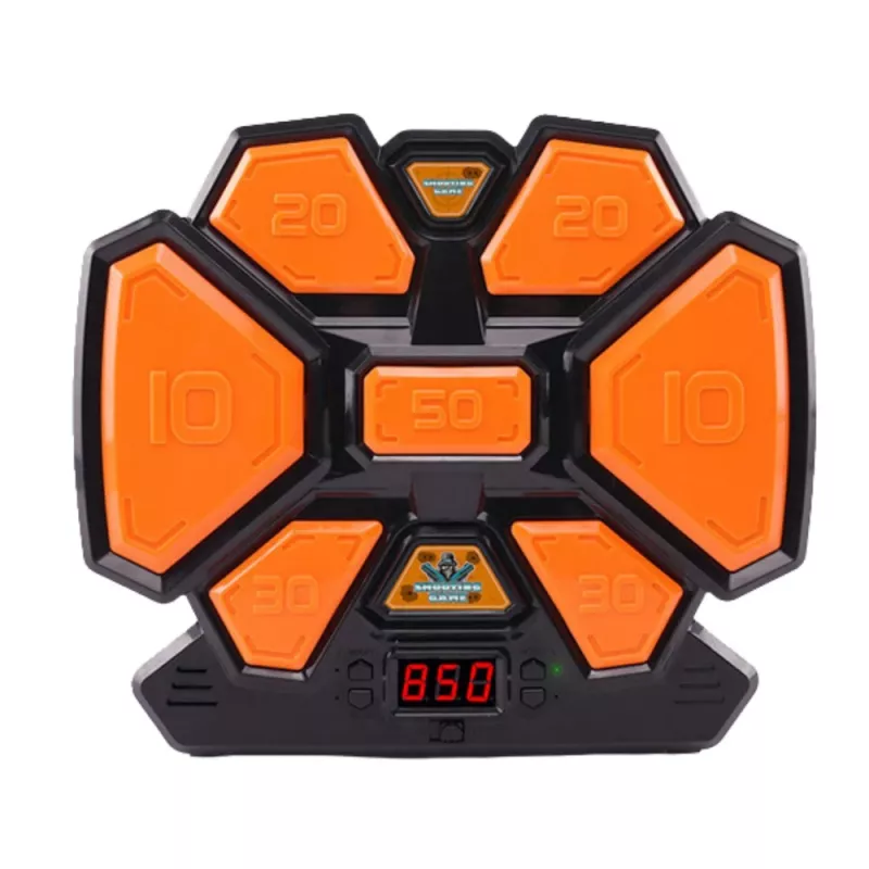LEAN TOYS Pistola de juego arcade dardos de espuma diana electrónica contador