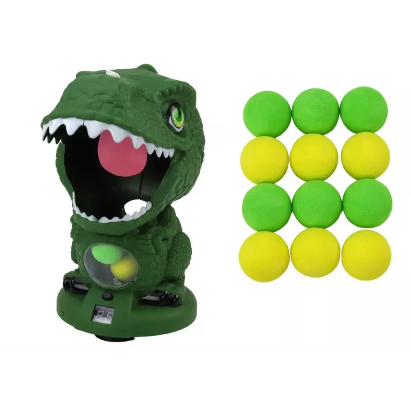 LEAN TOYS Arcade Game Pistola de bolas dinosaurio verde