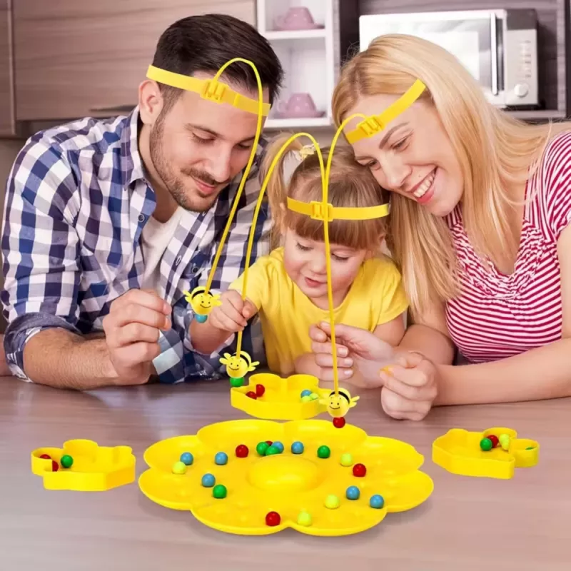 LEAN TOYS Juego de mesa de fiesta Arcade Abejas magnéticas
