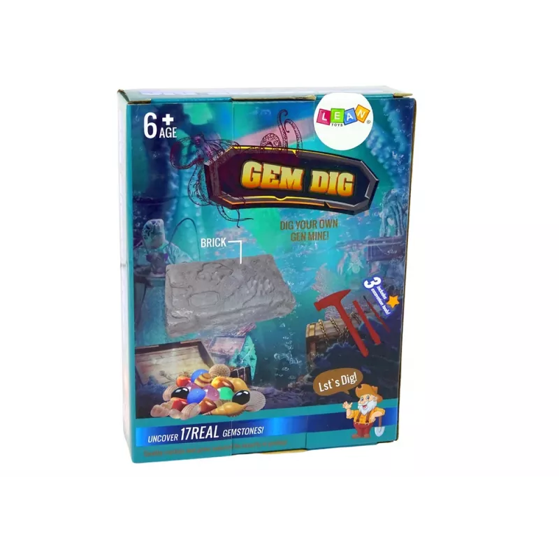 LEAN TOYS Set de minería de gemas arqueológico de cristal