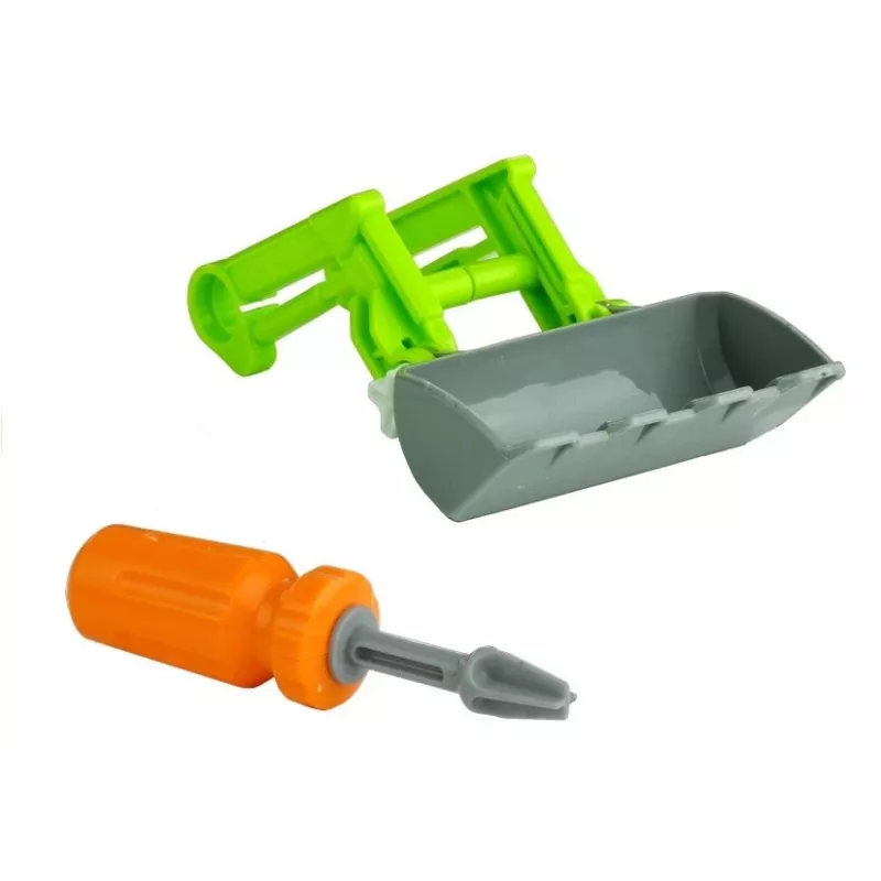 LEAN TOYS Tractor de montaje con remolque abierto 43 cm