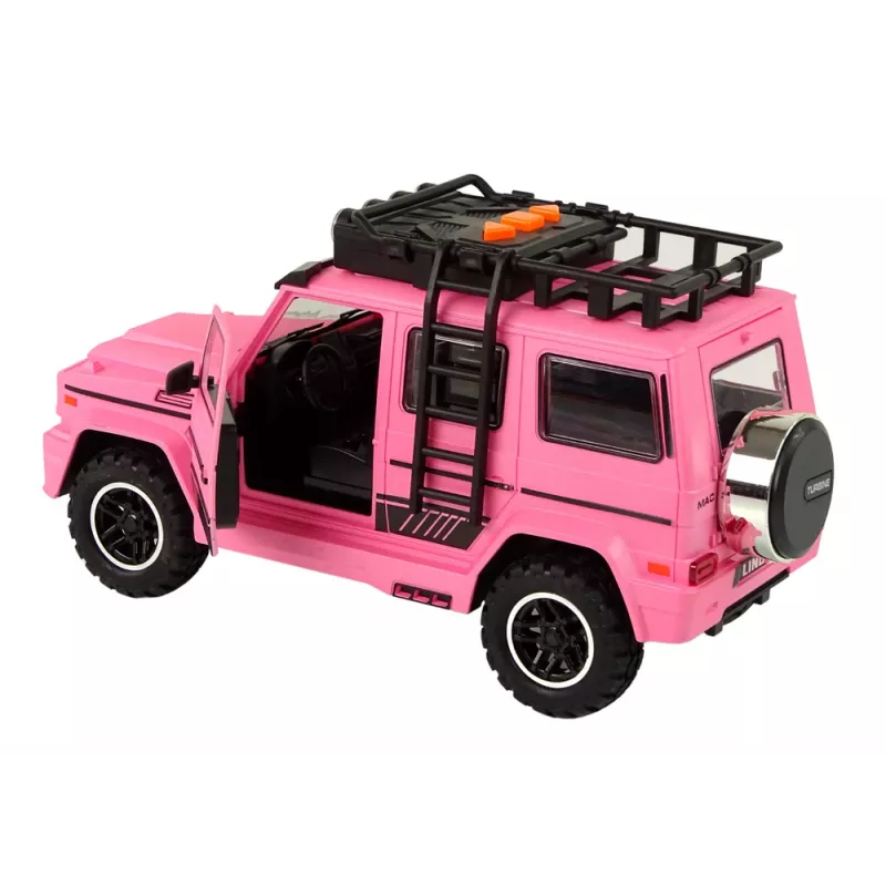 LEAN TOYS Coche todoterreno rosa V12 turbina