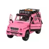 LEAN TOYS Coche todoterreno rosa V12 turbina