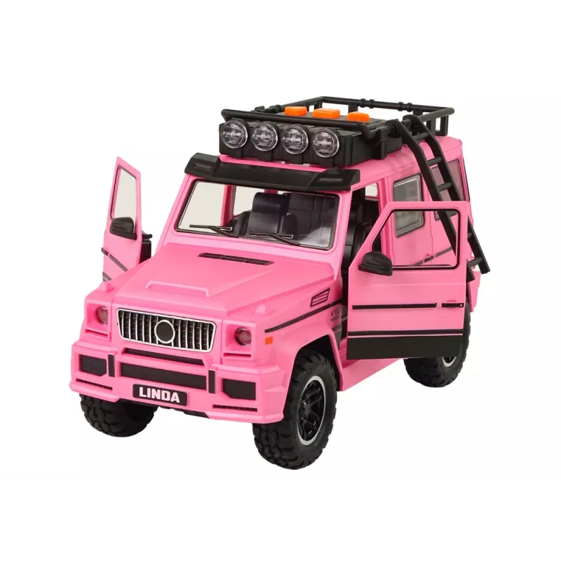 LEAN TOYS Coche todoterreno rosa V12 turbina