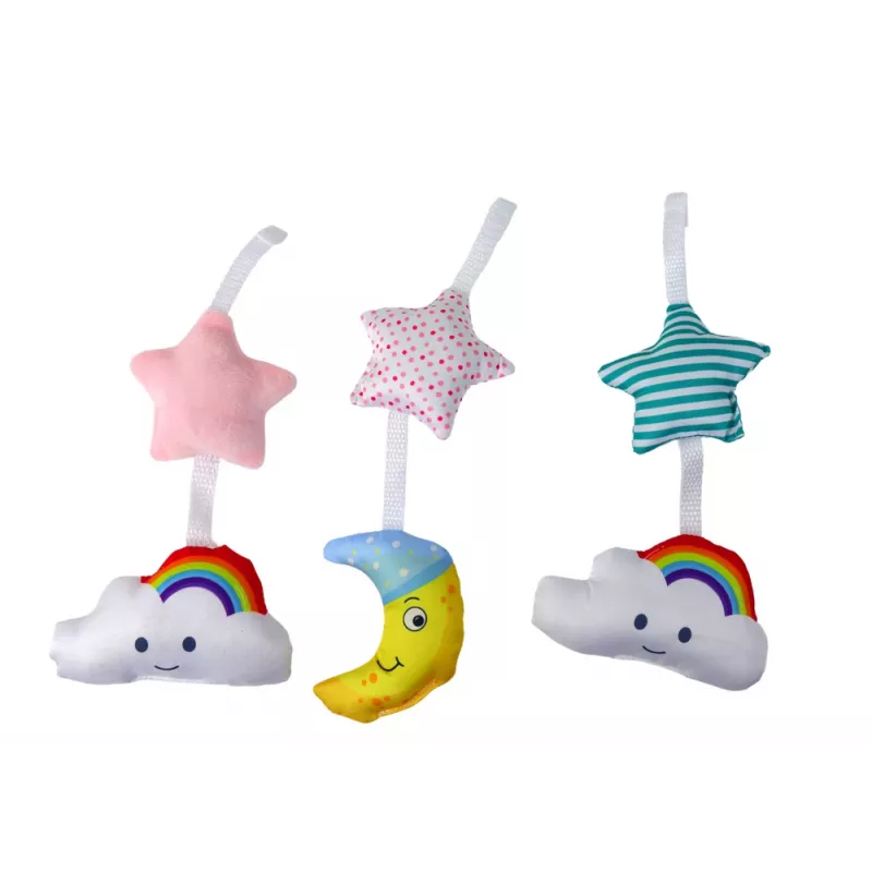 LEAN TOYS Móvil de cuna Sky Sound Rosa