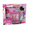 LEAN TOYS Muñeca bebé Emily con accesorios y vestidos extraíbles