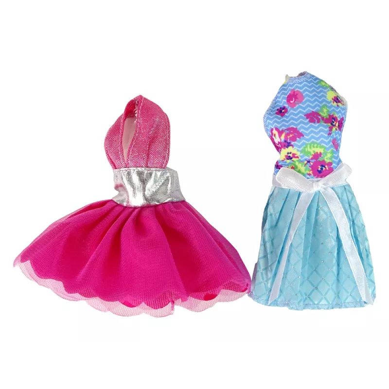 LEAN TOYS Muñeca bebé Emily con accesorios y vestidos extraíbles