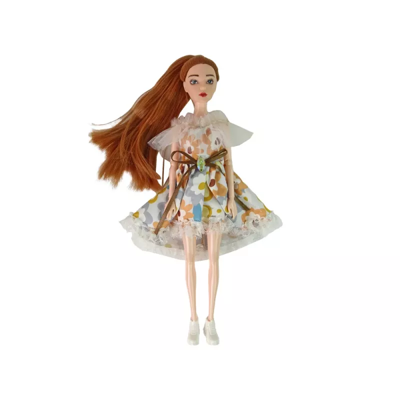 LEAN TOYS Muñeca bebé Emily Autumn pelo rojo y flores