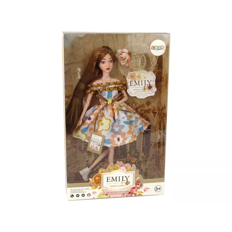 LEAN TOYS Muñeca bebé Emily Autumn con pelo rojo y sombrero