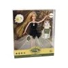 LEAN TOYS Muñeca bebé Emily con gatito de flores y pelo largo