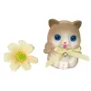 LEAN TOYS Muñeca bebé Emily con gatito de flores y pelo largo
