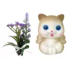 LEAN TOYS Muñeca bebé Emily con coletas, gato y flores