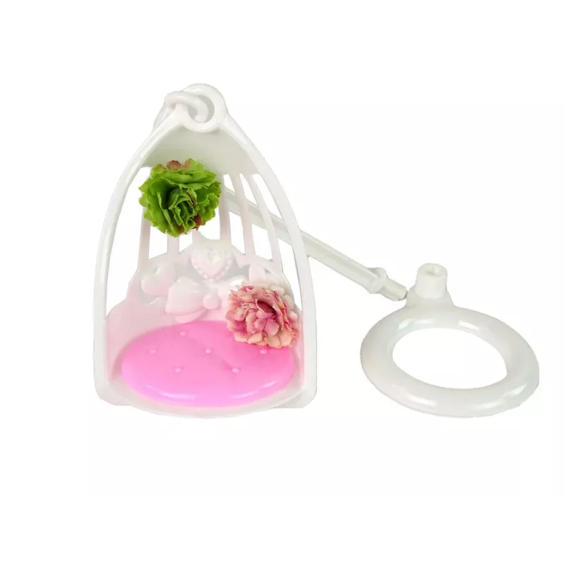 LEAN TOYS Muñeca bebé Emily con columpio y flores