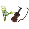 LEAN TOYS Muñeca bebé Emily con violín y flores
