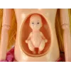 LEAN TOYS Muñeca Bebé Embarazada Vestido Rosa Flores