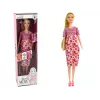 LEAN TOYS Muñeca Bebé Embarazada Vestido Rosa Flores