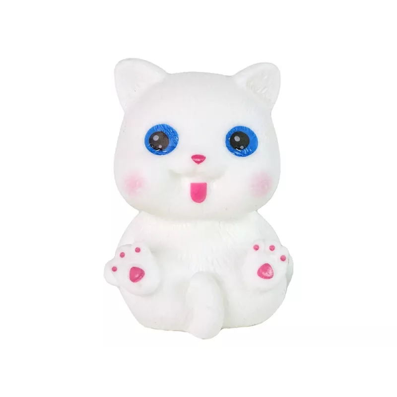 LEAN TOYS Muñeca bebé con gato, pelo largo castaño