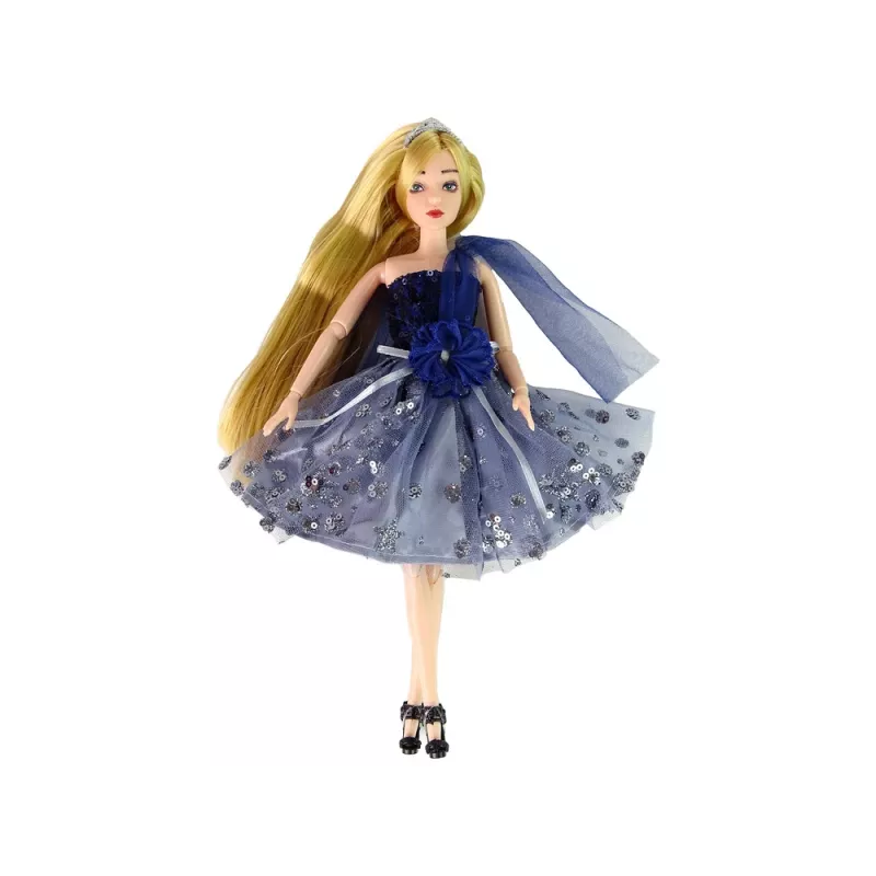 LEAN TOYS Muñeca bebé Emily con bolso de perro y flores