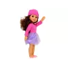 LEAN TOYS Muñeca Bebé Niña Pelo Castaño