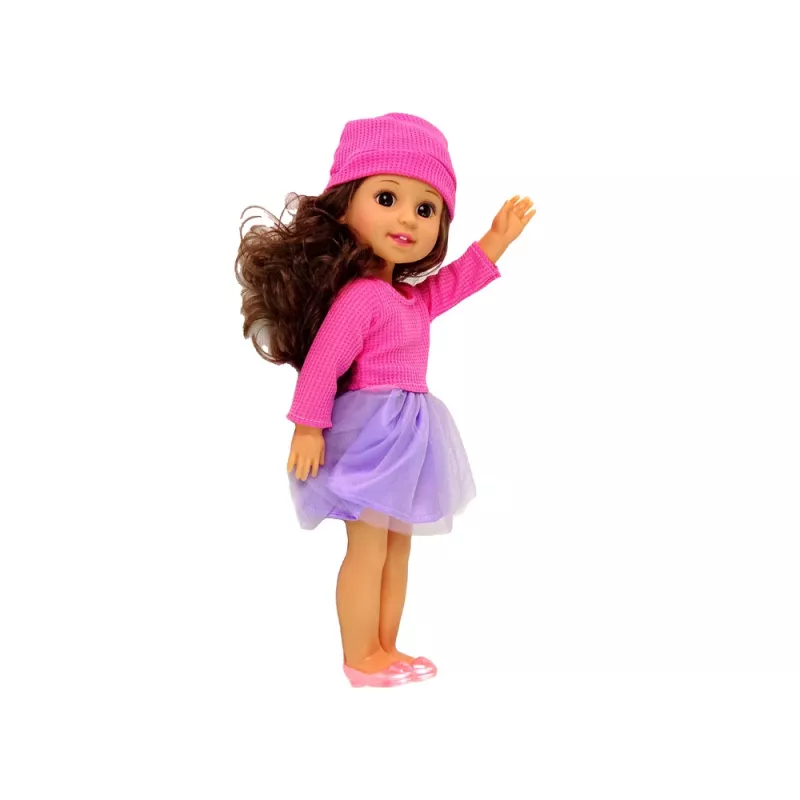 LEAN TOYS Muñeca Bebé Niña Pelo Castaño