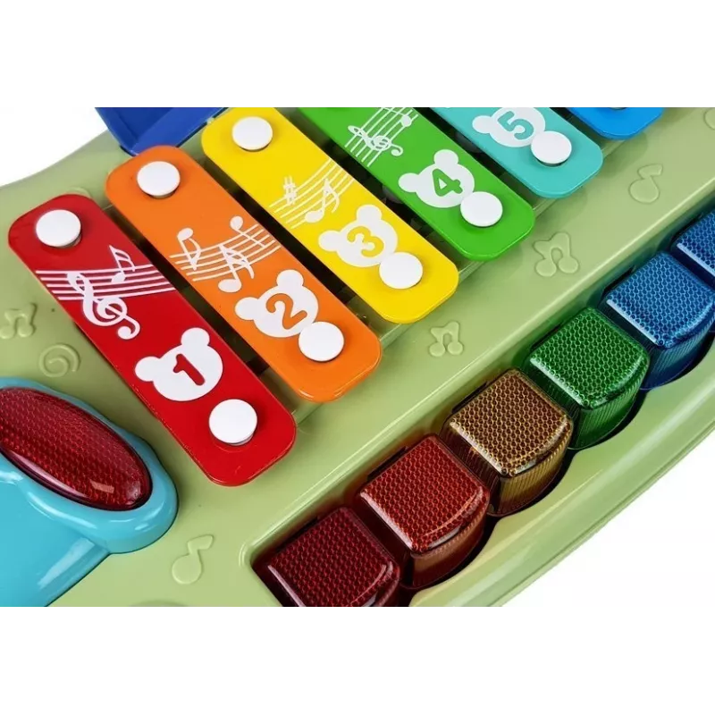 LEAN TOYS Piano de cola bebé con platillos y teclas iluminadas, juguete musical