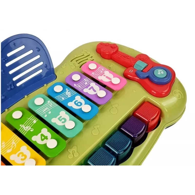 LEAN TOYS Piano de cola bebé con platillos y teclas iluminadas, juguete musical
