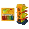 LEAN TOYS Clasificador de bloques educativo con tobogán de bolas y piano