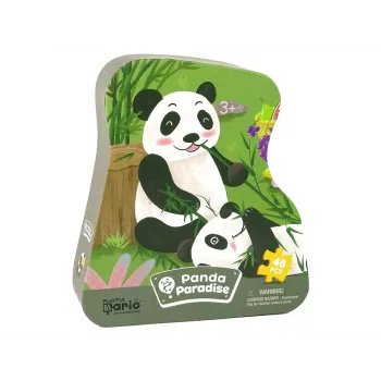 LEAN TOYS Puzzle Panda Bosque de Bambú 48 Piezas
